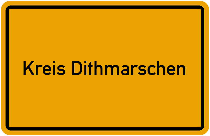 Ortsschild Kreis Dithmarschen