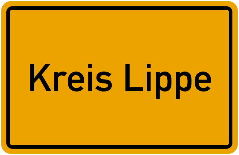 Ortsschild Kreis Lippe