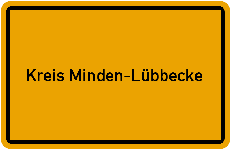 Ortsschild Kreis Minden-Lübbecke