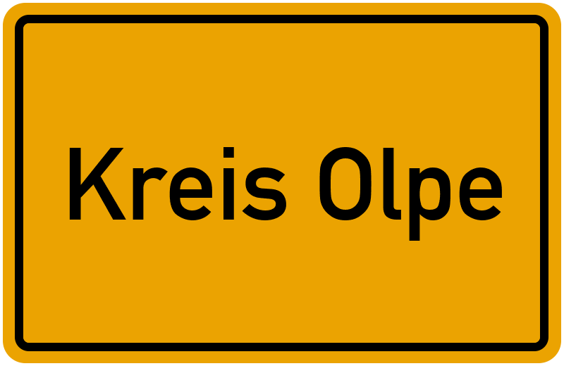 Ortsschild Kreis Olpe