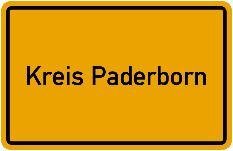 Ortsschild Kreis Paderborn