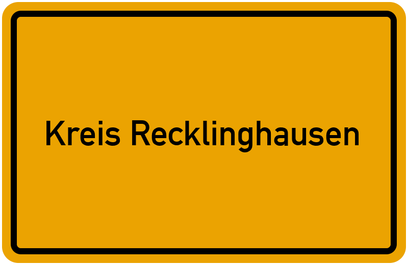 Ortsschild Kreis Recklinghausen