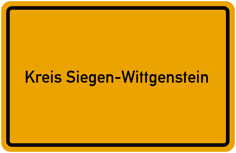 Ortsschild Kreis Siegen-Wittgenstein