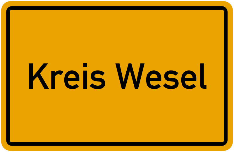 Ortsschild Kreis Wesel