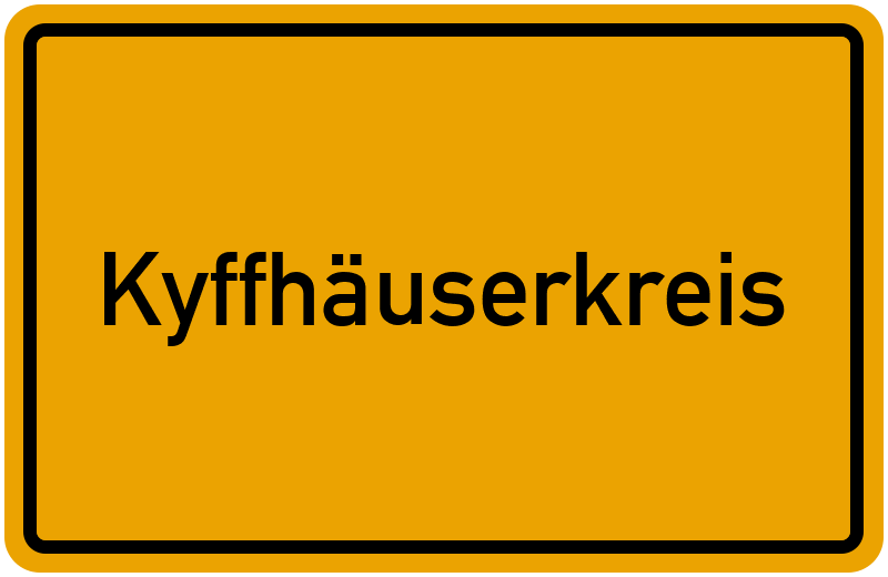 Ortsschild Kyffhäuserkreis