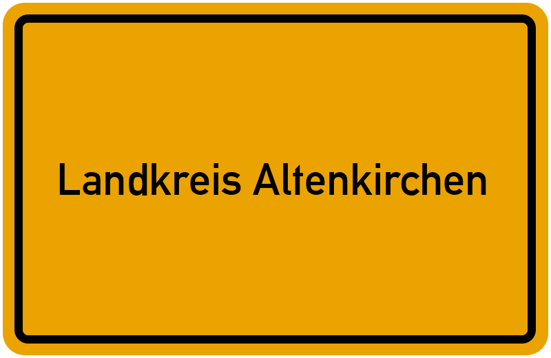 Ortsschild Landkreis Altenkirchen