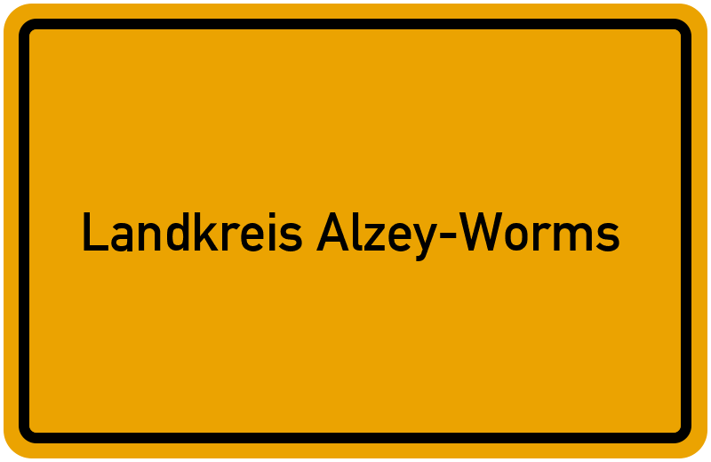 Ortsschild Landkreis Alzey-Worms