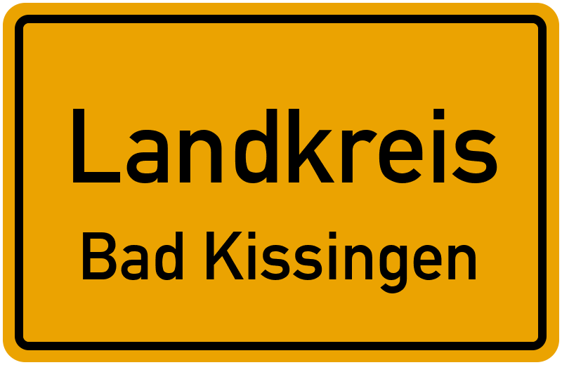 Ortsschild Landkreis Bad Kissingen
