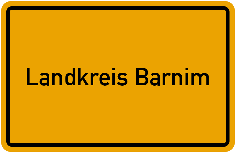 Ortsschild Landkreis Barnim