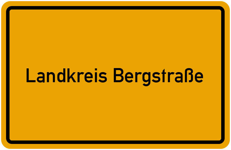 Ortsschild Landkreis Bergstraße