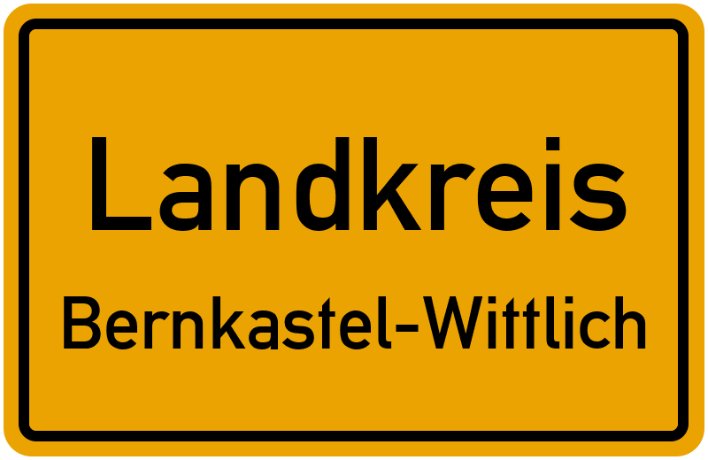 Ortsschild Landkreis Bernkastel-Wittlich