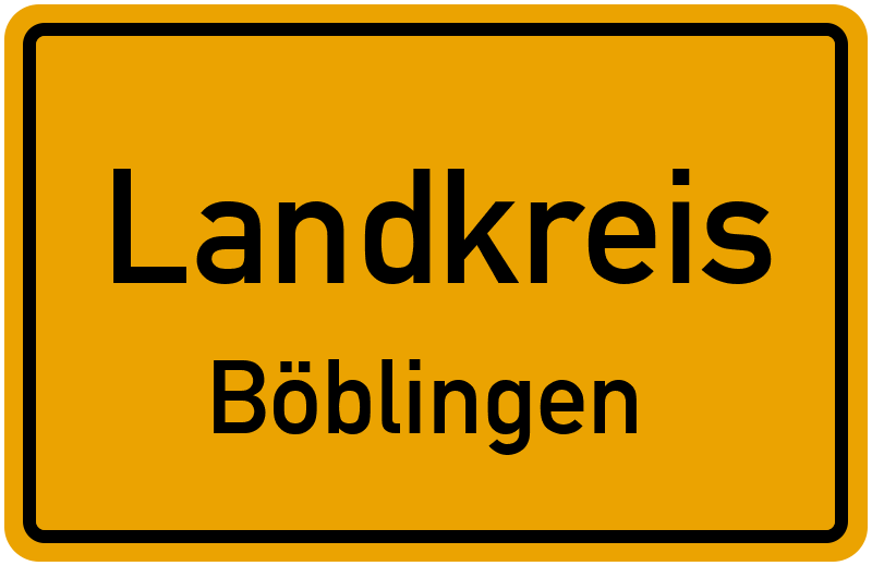 Ortsschild Landkreis Böblingen