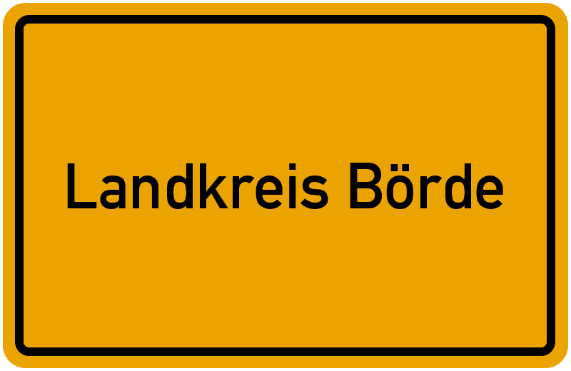 Ortsschild Landkreis Börde