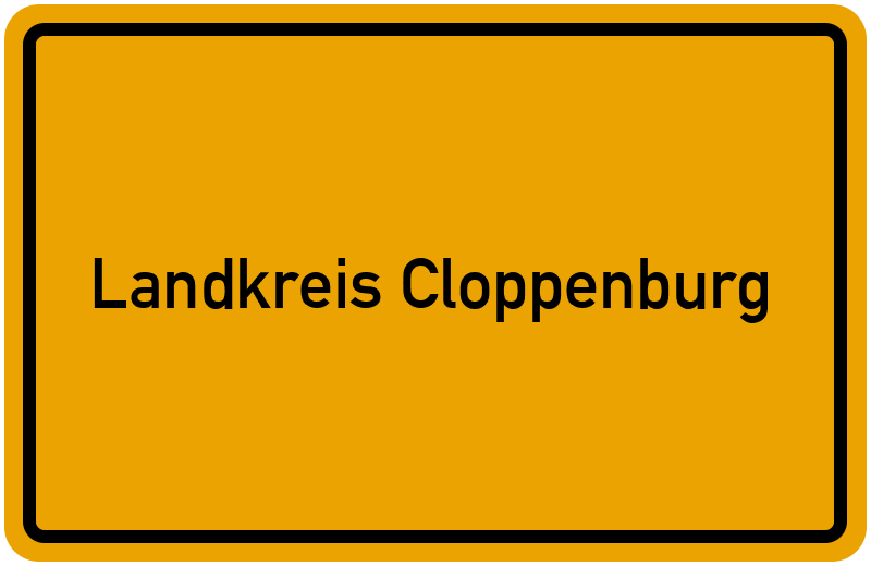 Ortsschild Landkreis Cloppenburg