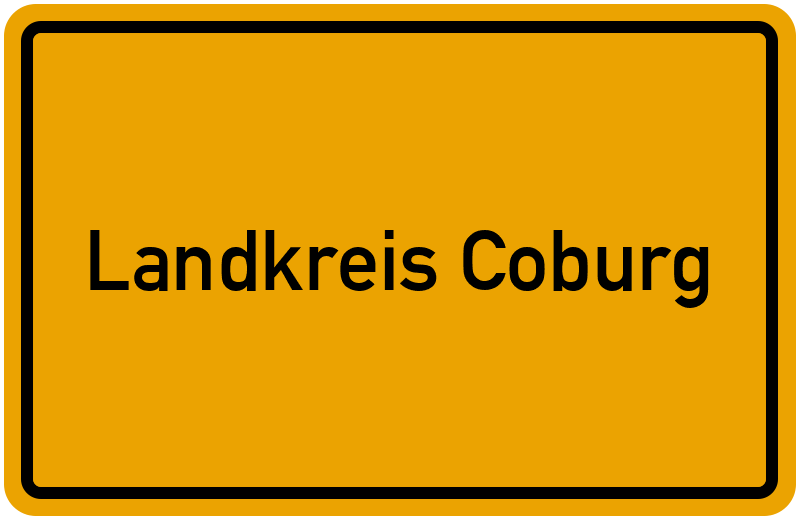Ortsschild Landkreis Coburg