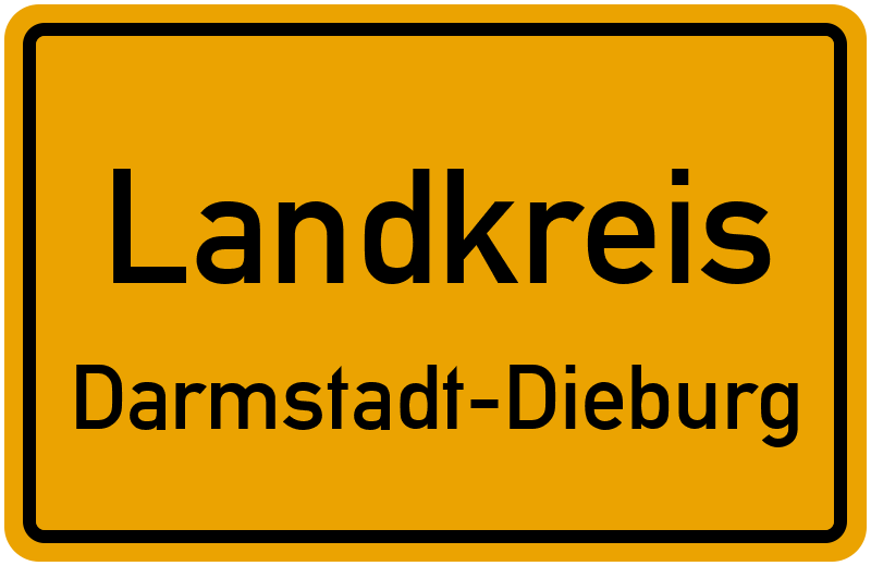 Ortsschild Landkreis Darmstadt-Dieburg