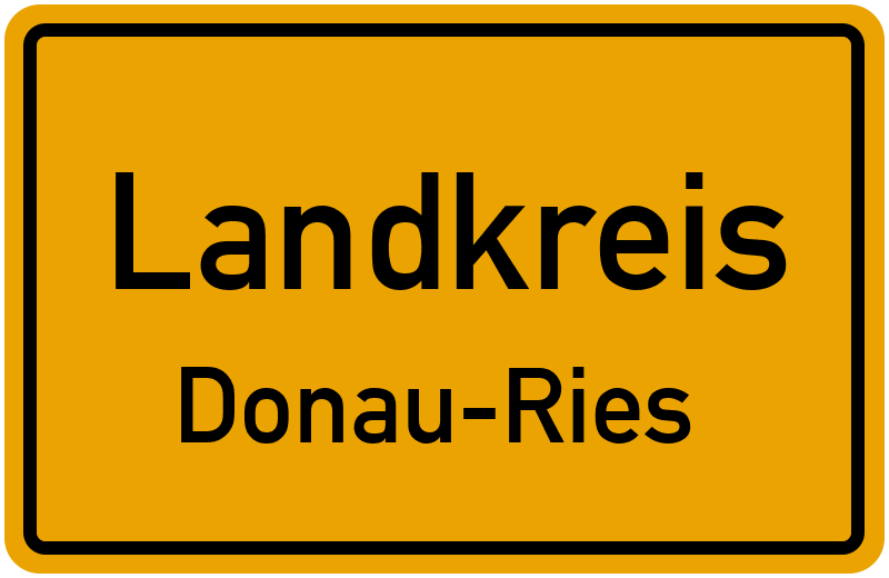 Ortsschild Landkreis Donau-Ries
