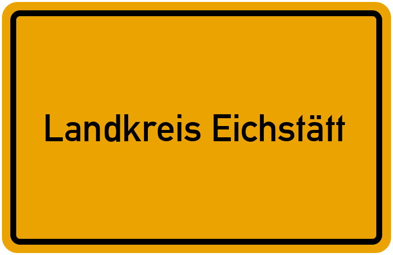 Ortsschild Landkreis Eichstätt 
