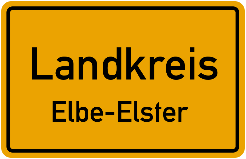 Ortsschild Landkreis Elbe-Elster