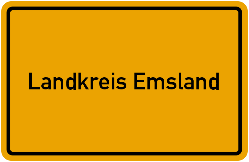Ortsschild Landkreis Emsland