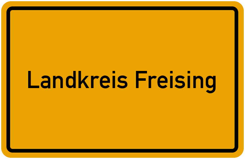 Ortsschild Landkreis Freising 