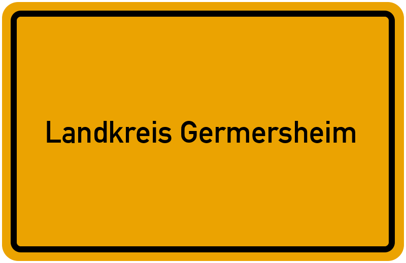 Ortsschild Landkreis Germersheim