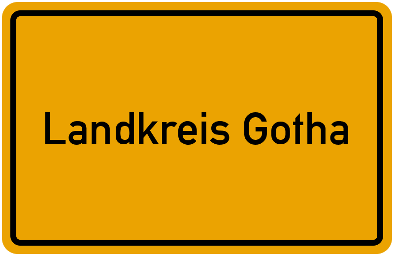 Ortsschild Landkreis Gotha
