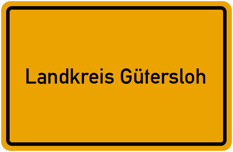 Ortsschild Landkreis Gütersloh