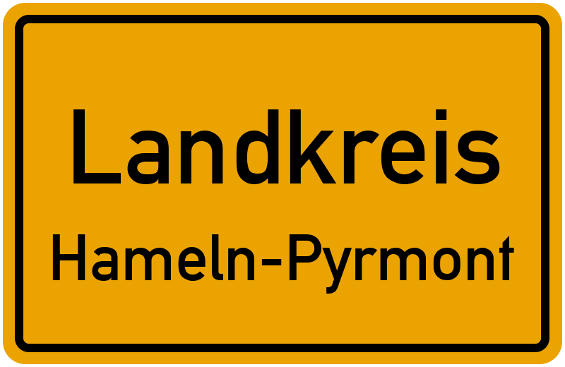 Ortsschild Landkreis Hameln-Pyrmont