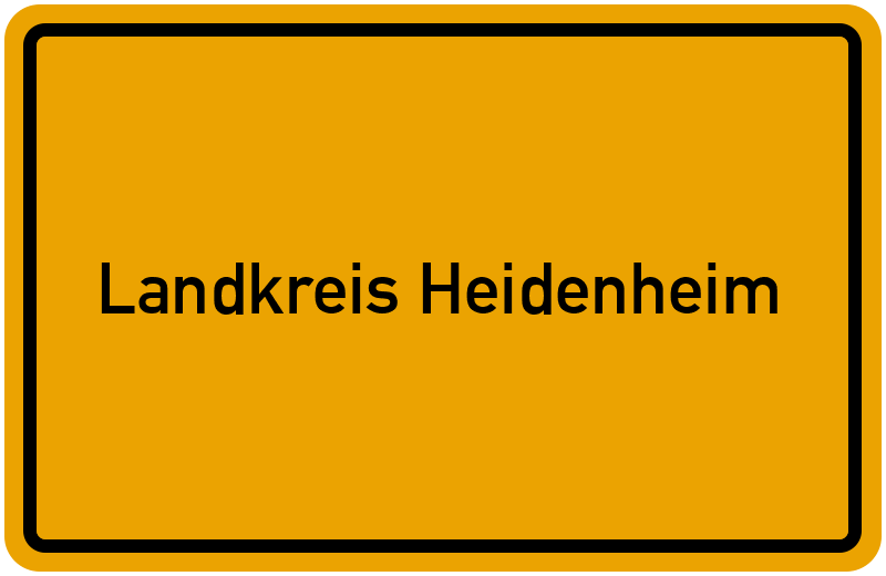 Ortsschild Landkreis Heidenheim