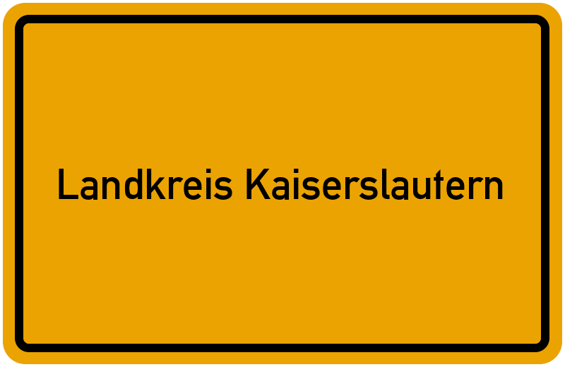 Ortsschild Landkreis Kaiserslautern