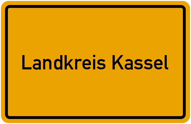 Ortsschild Landkreis Kassel