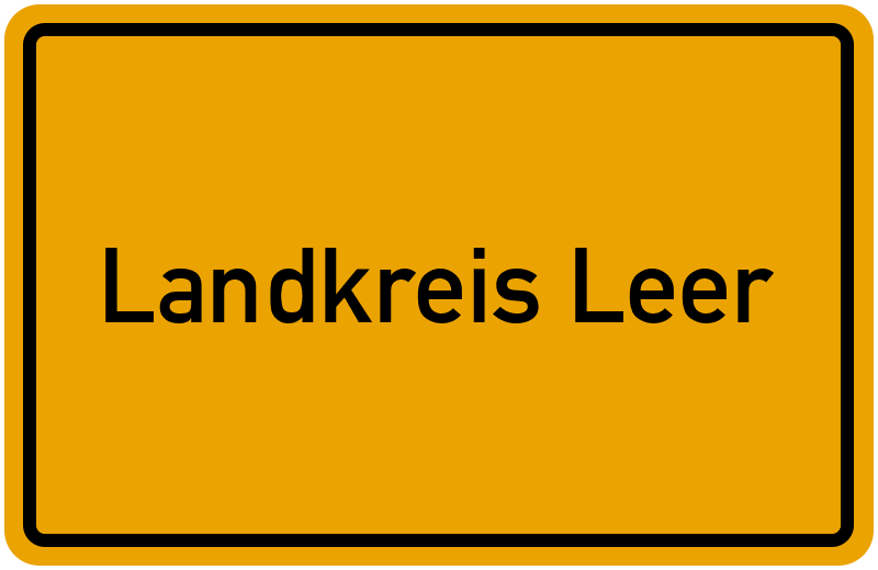 Ortsschild Landkreis Leer
