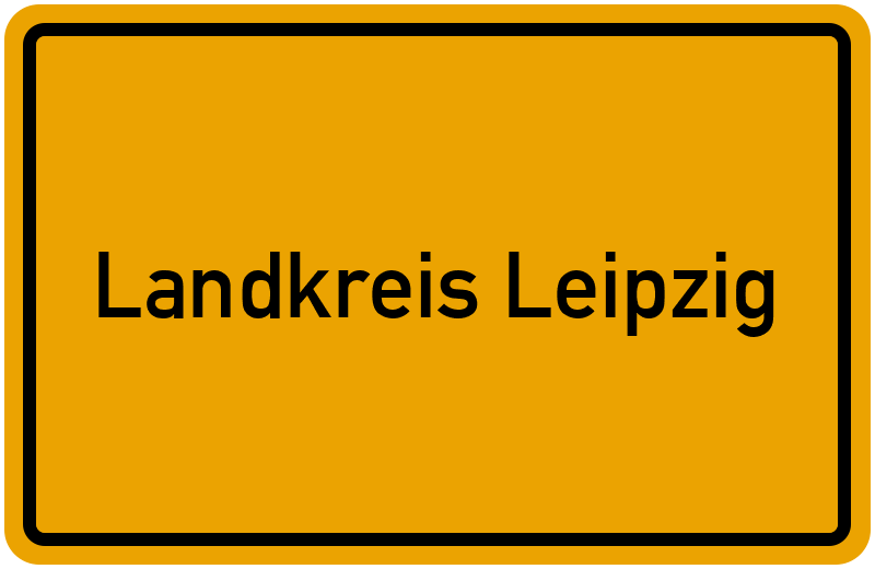 Ortsschild Landkreis Leipzig