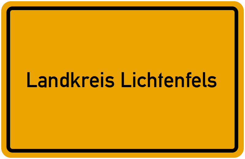 Ortsschild Landkreis Lichtenfels