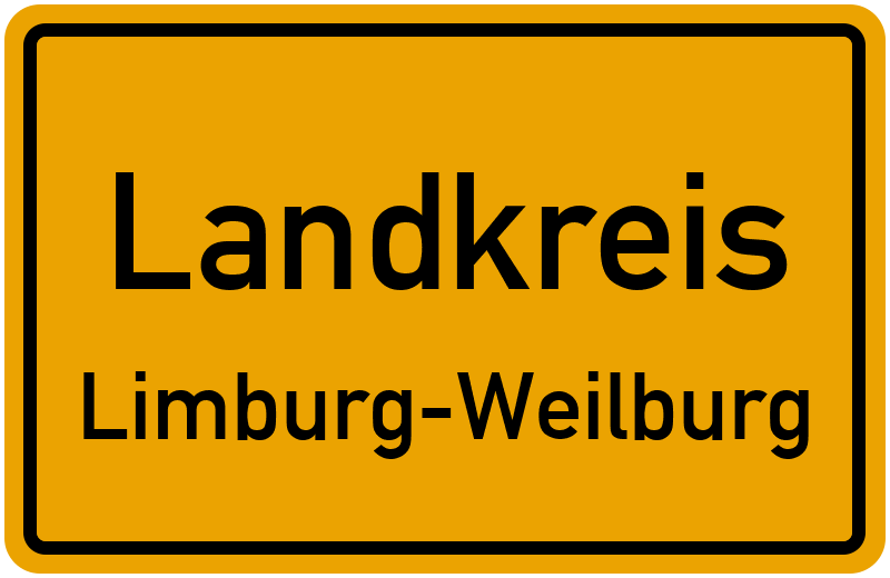 Ortsschild Landkreis Limburg-Weilburg