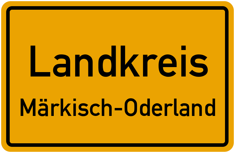 Ortsschild Landkreis Märkisch-Oderland