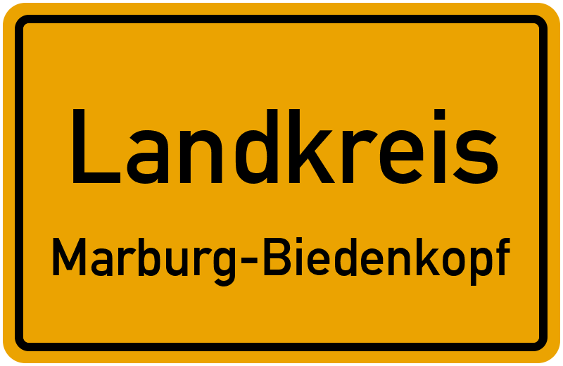 Ortsschild Landkreis Marburg-Biedenkopf
