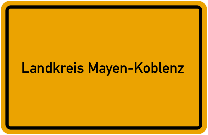 Ortsschild Landkreis Mayen-Koblenz