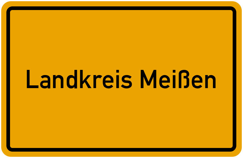 Ortsschild Landkreis Meißen