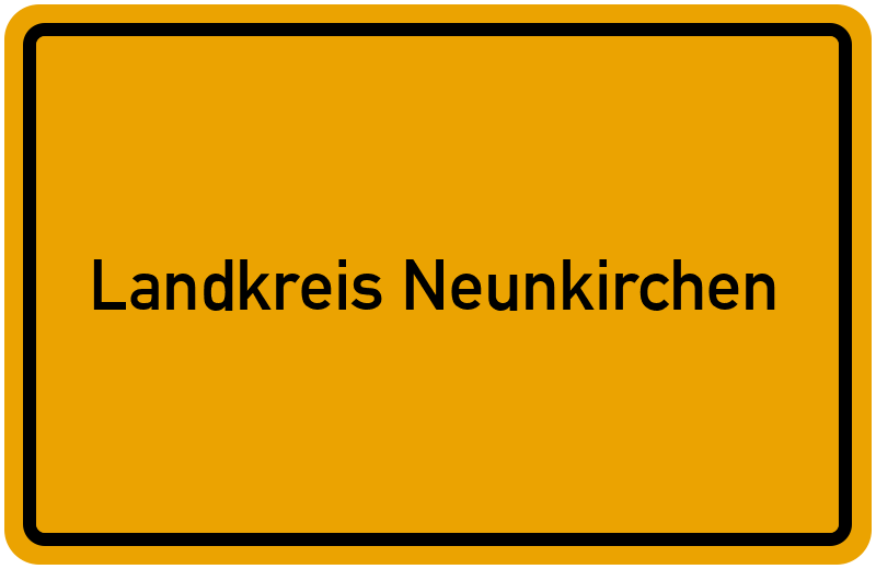 Ortsschild Landkreis Neunkirchen