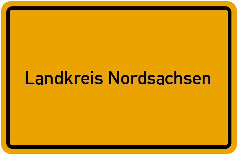 Ortsschild Landkreis Nordsachsen