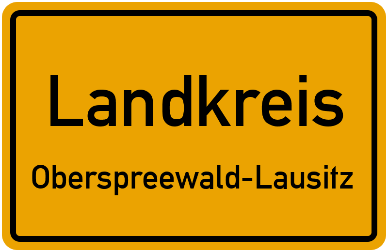 Ortsschild Landkreis Oberspreewald-Lausitz
