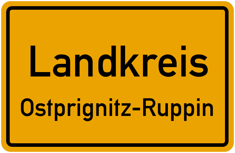 Ortsschild Landkreis Ostprignitz-Ruppin