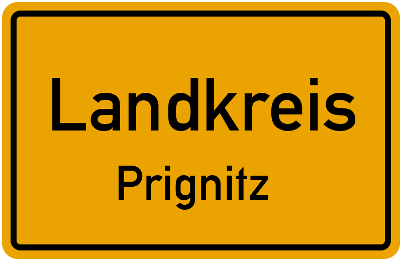 Ortsschild Landkreis Prignitz