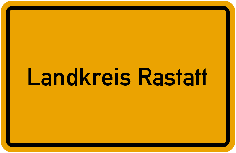 Ortsschild Landkreis Rastatt