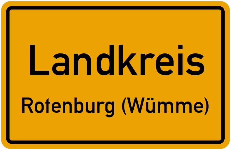 Ortsschild Landkreis Rotenburg (Wümme)