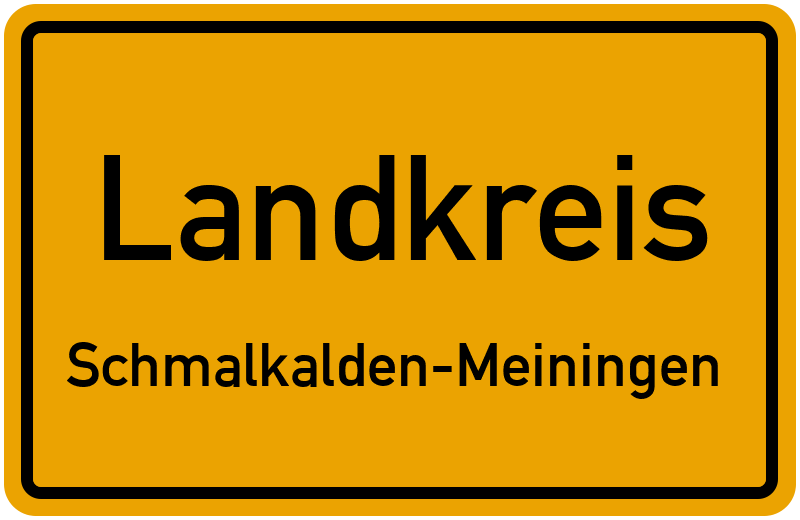 Ortsschild Landkreis Schmalkalden-Meiningen