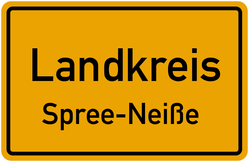 Ortsschild Landkreis Spree-Neiße