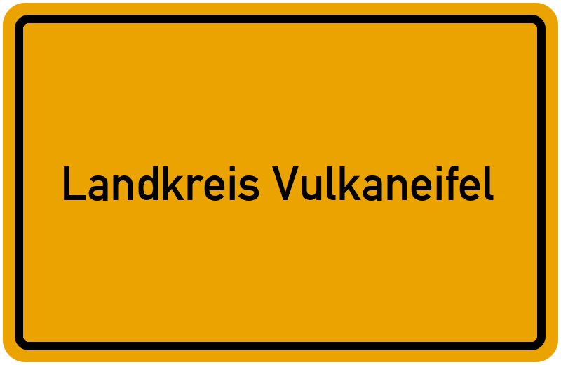 Ortsschild Landkreis Vulkaneifel